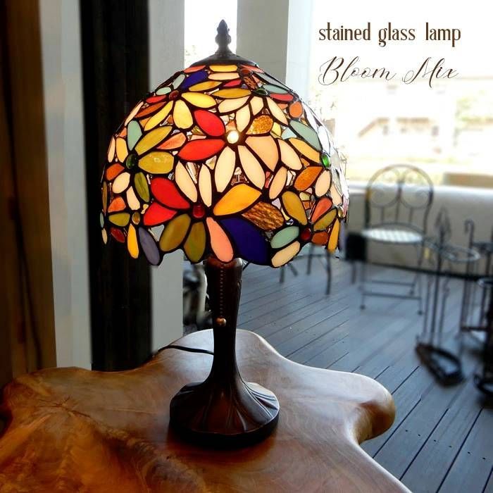 ステンドグラス ランプ ステンドランプ おしゃれ 花 フラワー Flower