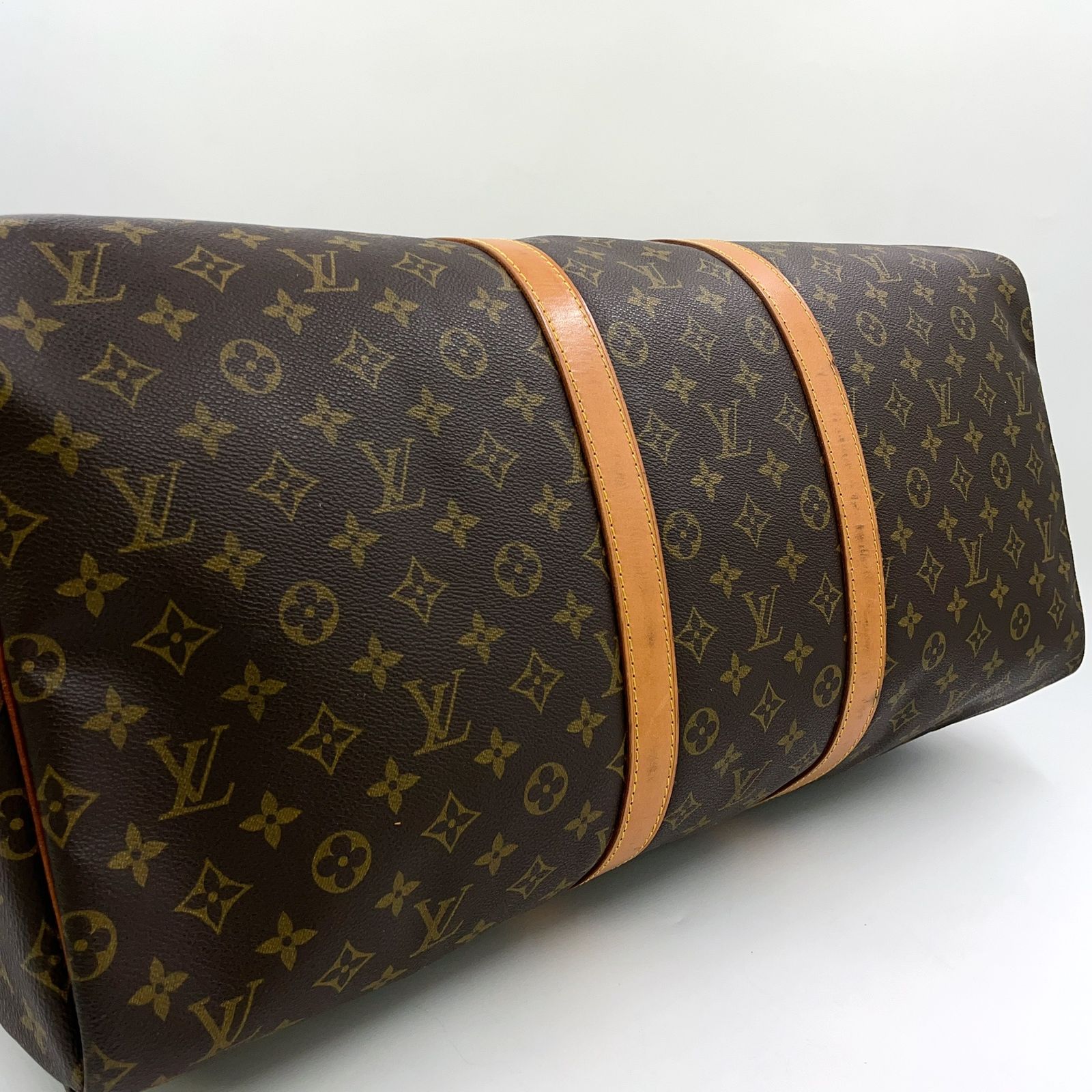 レザー×PVC ブラウン