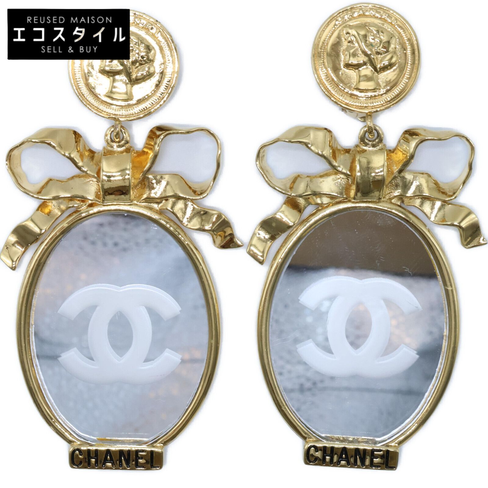 CHANEL シャネル ココマーク ミラー リボン スイング