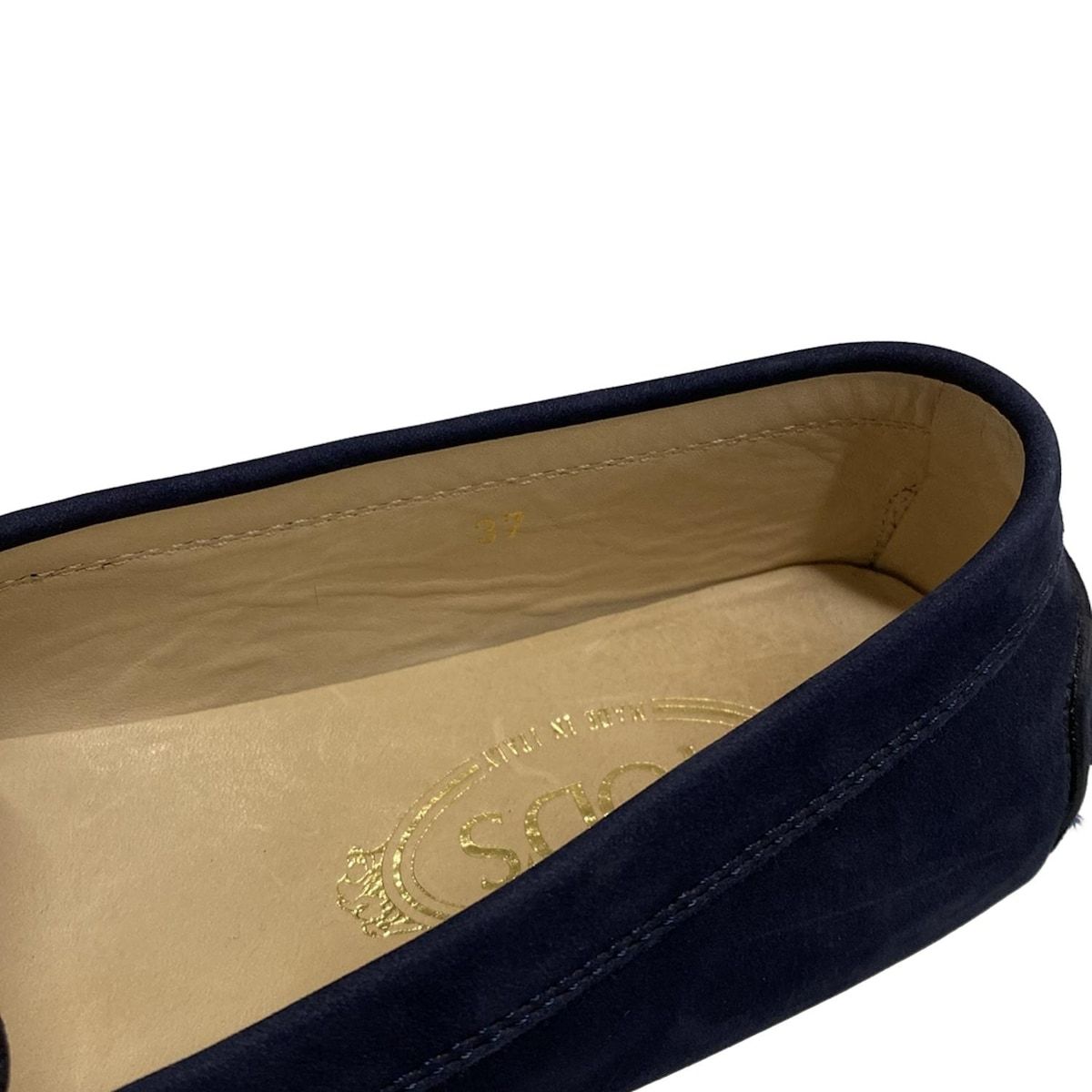 TOD'S(トッズ) ドライビングシューズ 37 レディース - ネイビー