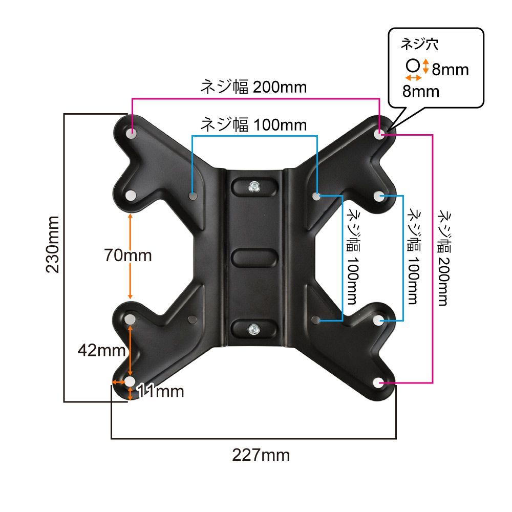 TVセッター壁美人FR400S/Mサイズ ホワイト テレビ壁掛 石膏ボード  