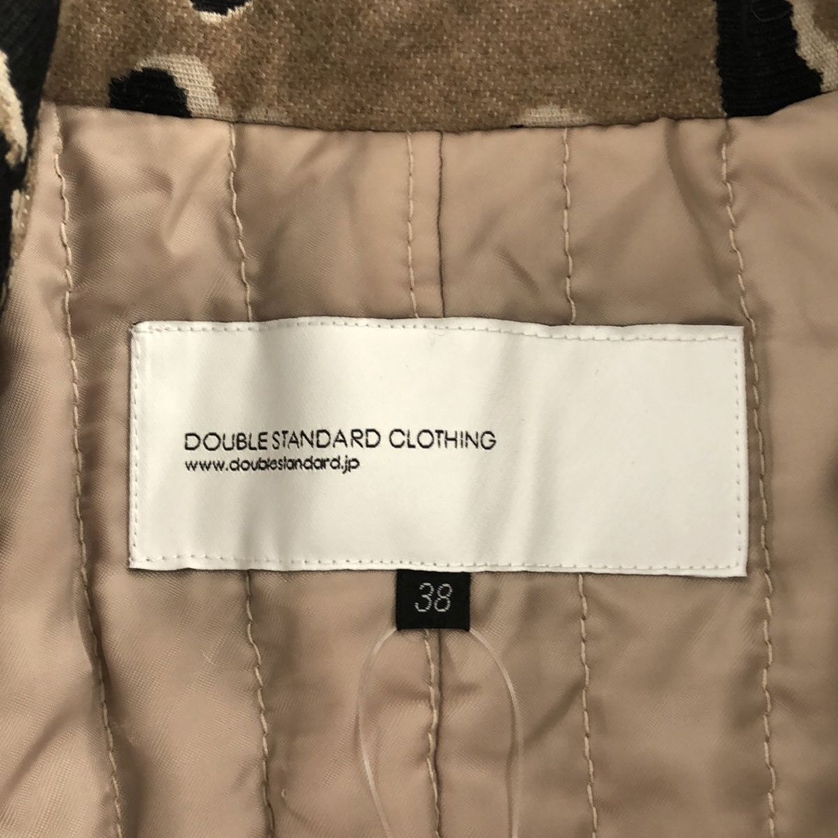 DOUBLE STANDARD CLOTHING ダブル スタンダード クロージング ビッグレオパードオーバーサイズダブルコート 0207-470-203 ブラウン系 38