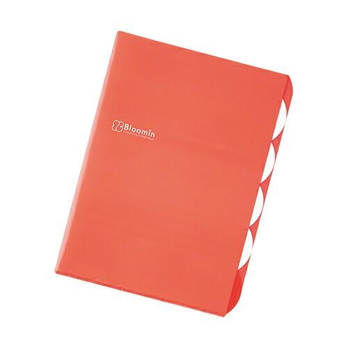 まとめ リヒトラブ クリヤーホルダー Bloomin５Ｐ ３ポピーレッド Ａ４ F7732-3 ×20セット