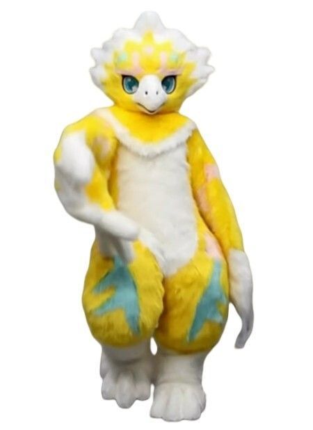 ☆着ぐるみ ケモノ体 フルスーツ 鳥 黄色 全身 ケモノ ファースーツ ぬいぐるみ コスプレ コスチューム - メルカリ