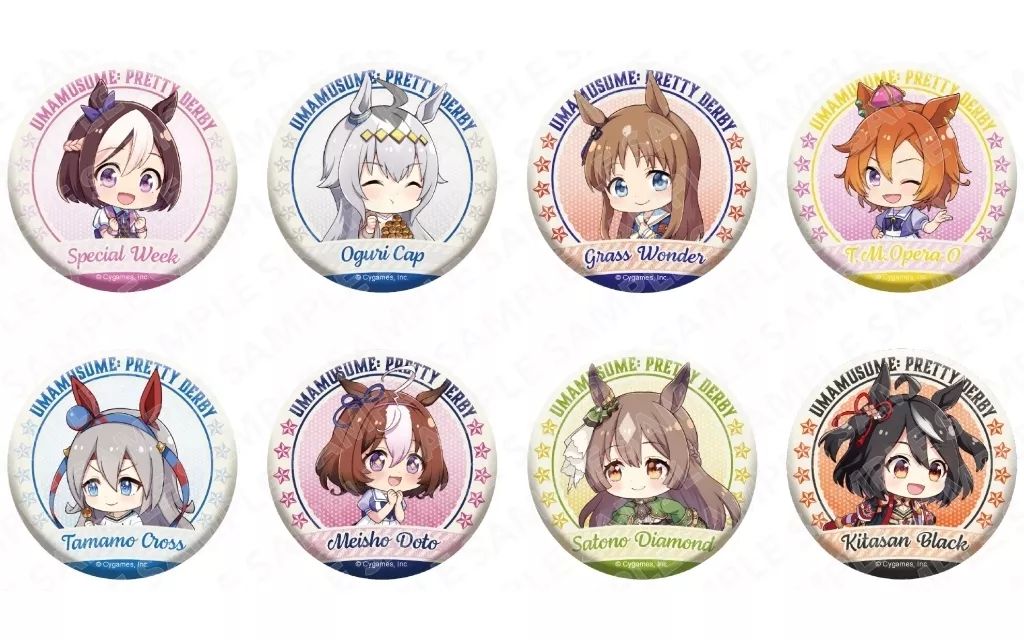 中古】バッジ・ビンズ 全8種セット 「ウマ娘 プリティーダービー に