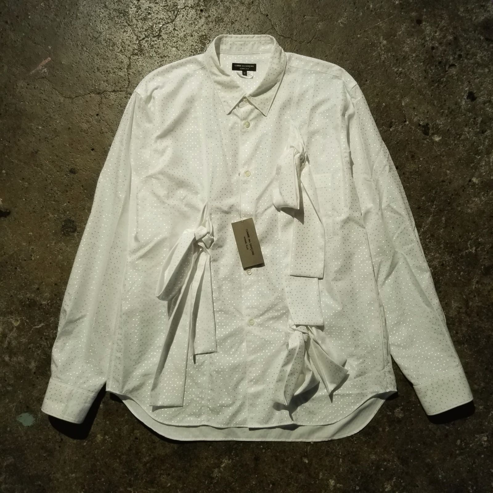 COMME des GARCONS HOMME PLUS 25SS リボンシャツ COMME des GARCONS HOMME PLUS 25ss コットンレーヨン リボン