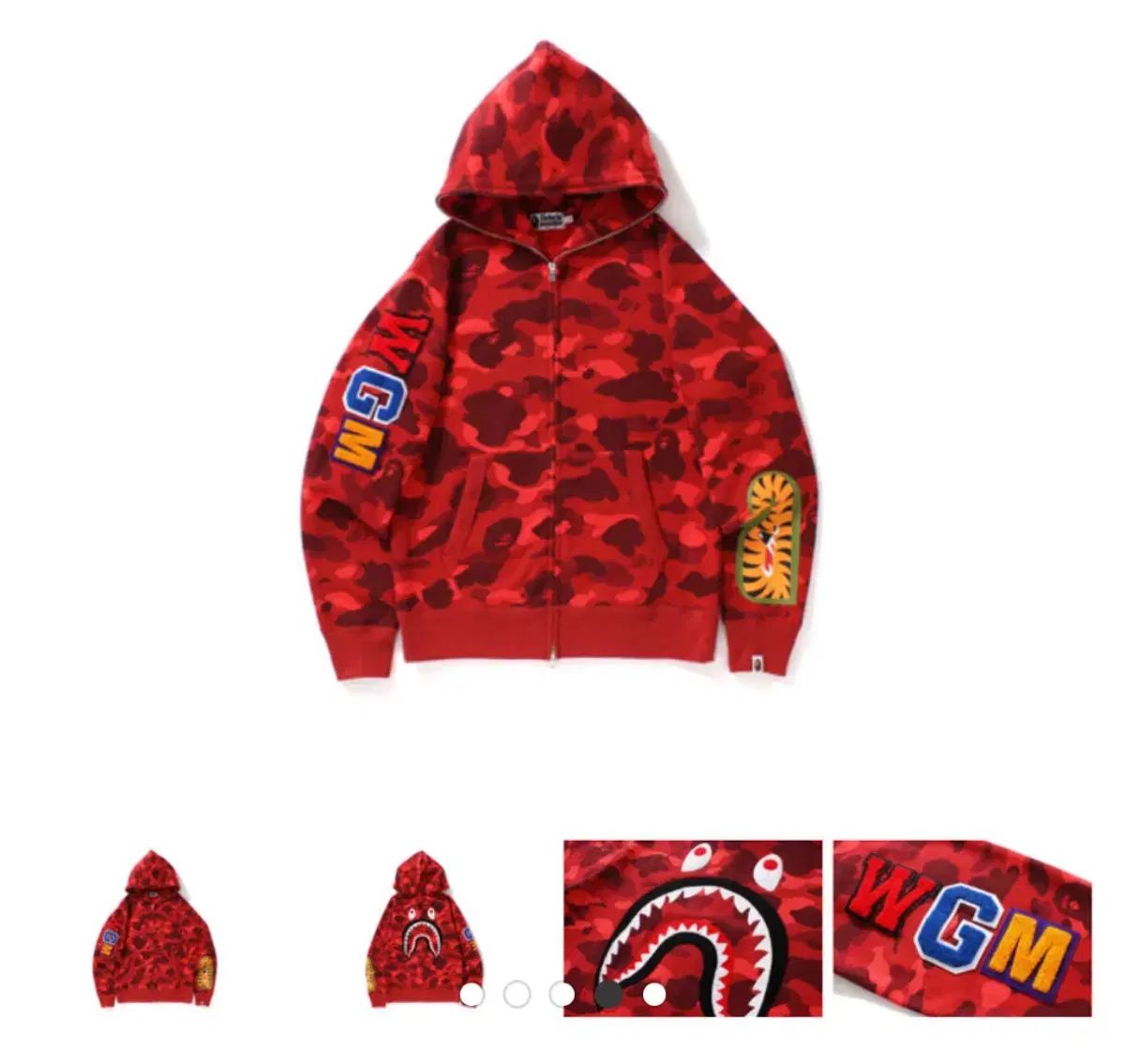 A BATHING APE アベイシングエイプ 敵 フード付き ジップアップパーカー L サイズ