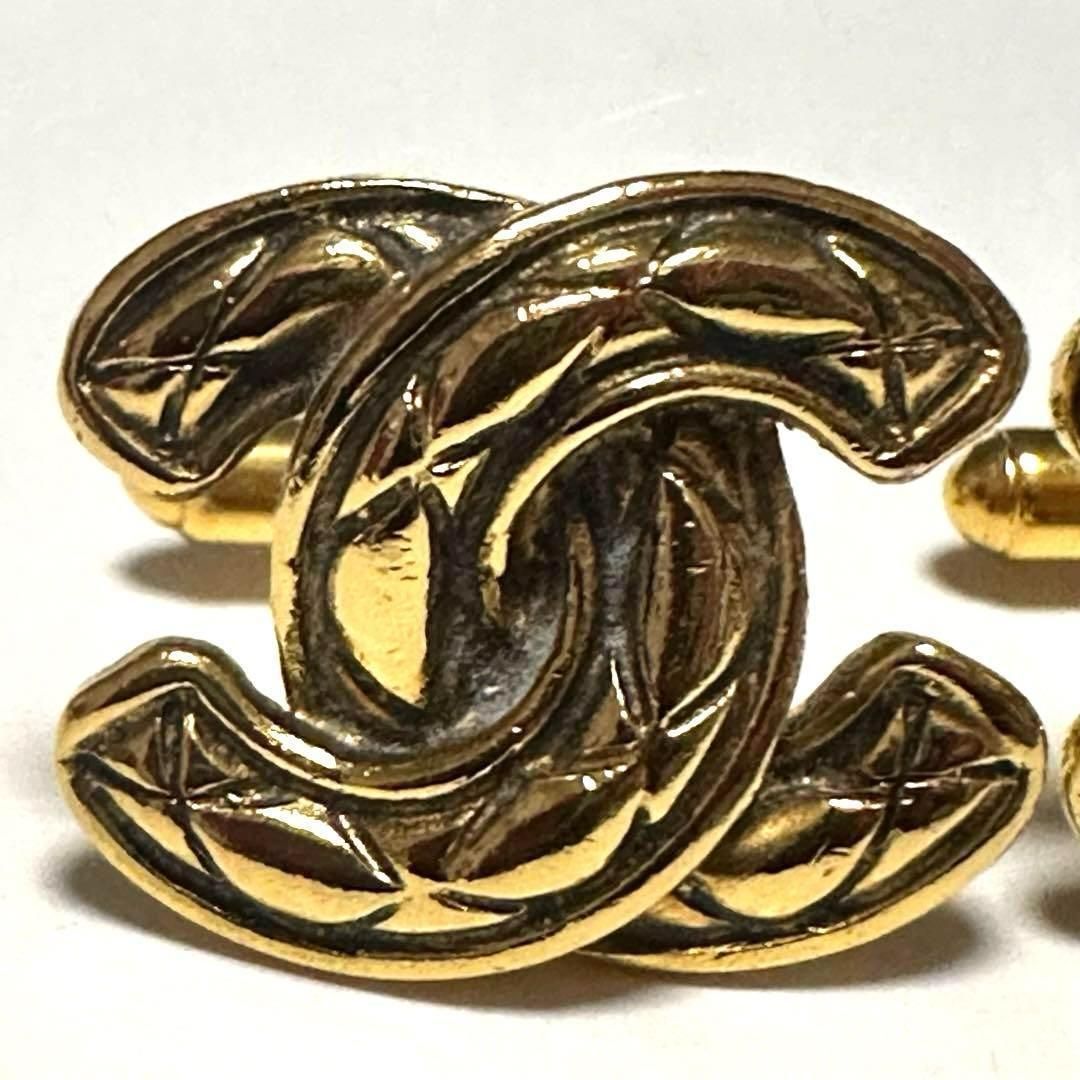 シャネル CHANEL カフリンクス マトラッセ ココマーク ゴールド GP