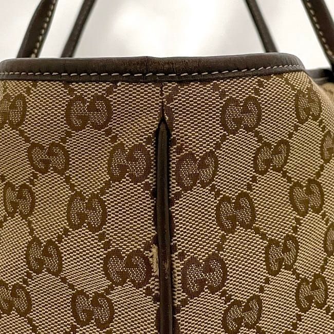 Gucci トートバッグ ベージュ/ブラウン GUCCI グッチ ジャンボGGトートバッグ ベージュ ブラウン 678839