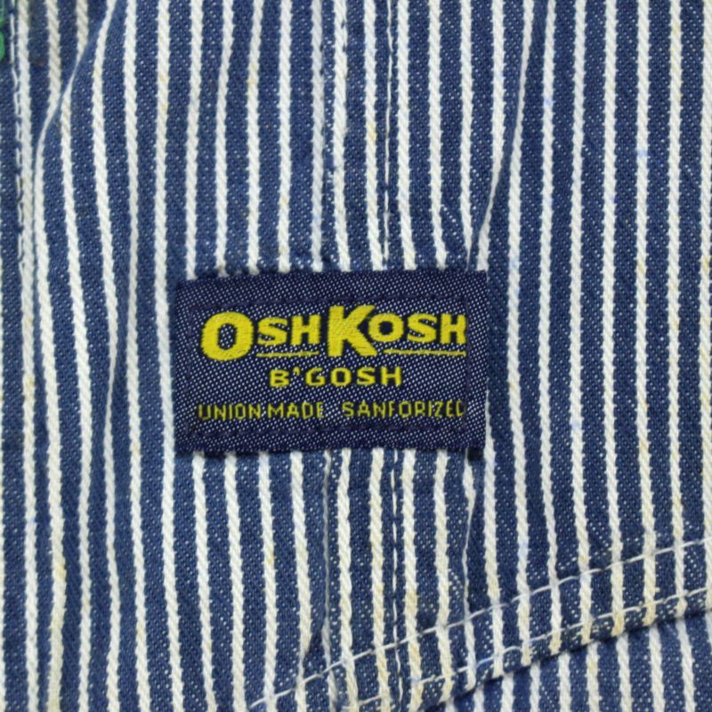 60s vintage OSHKOSH エプロン付き ダブルニー ヒッコリー