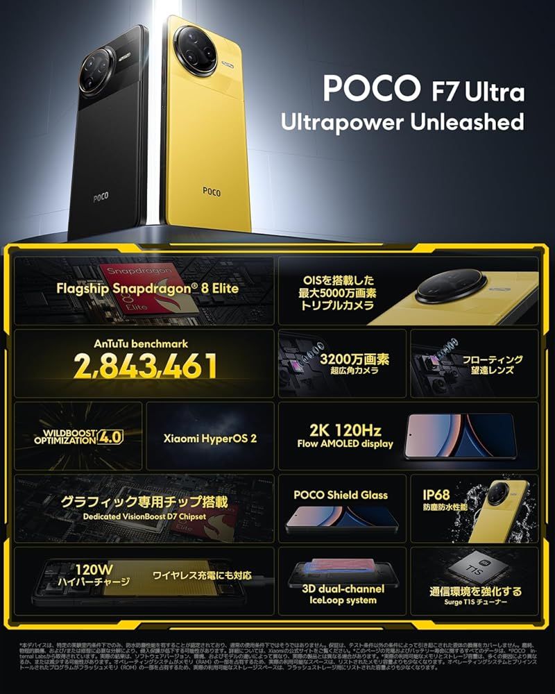 Xiaomi POCO F7 Ultra 12GB+256GB 日本語版 Simフリー