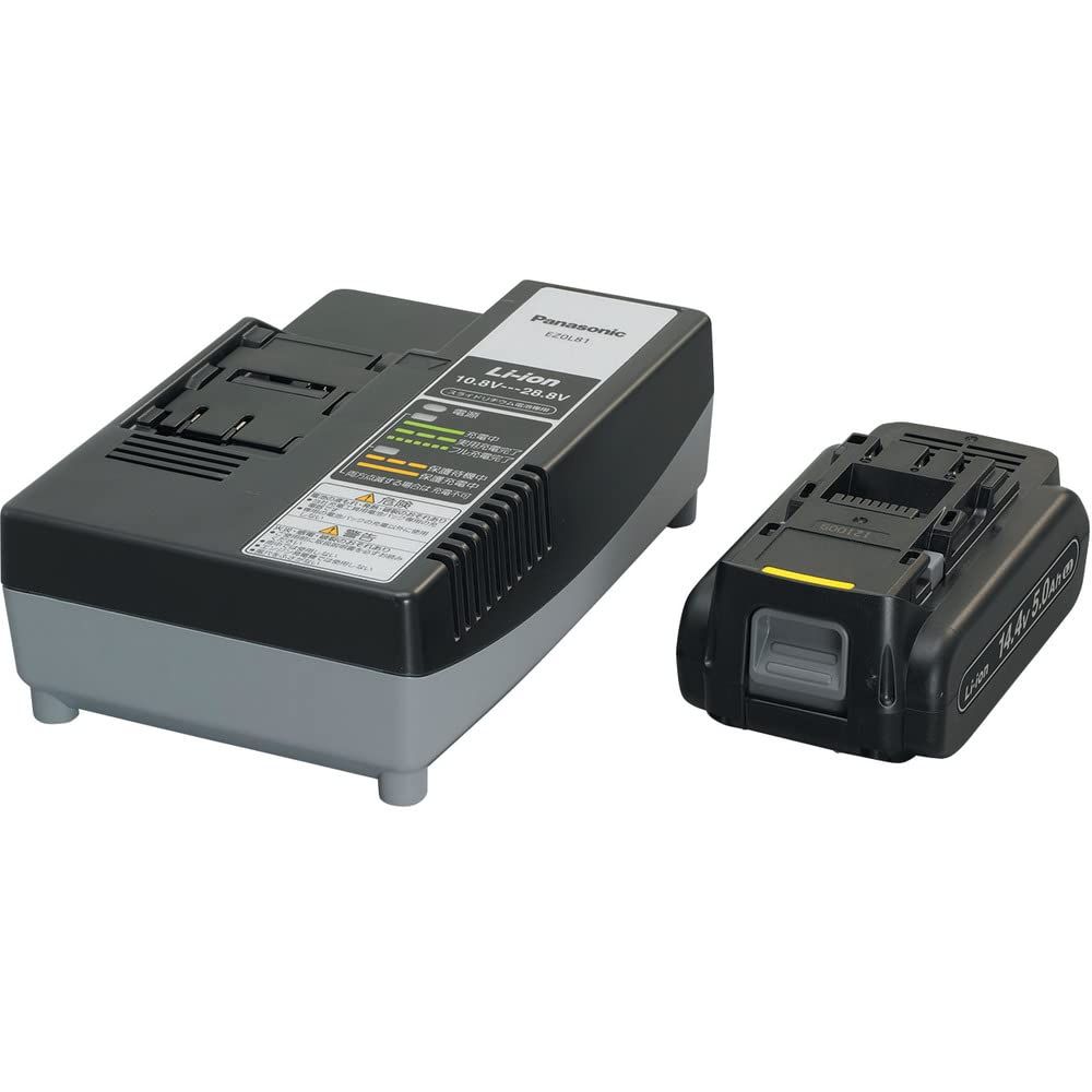 パナソニック Panasonic リチウムイオン電池パック充電器セット EZ9L48 14.4V 5.0Ah 大容量 高負荷対応 LJタイプ | EZ0L81 10.8V 14.4V 18V 21.6V 28.8V対応 EZ9L48ST