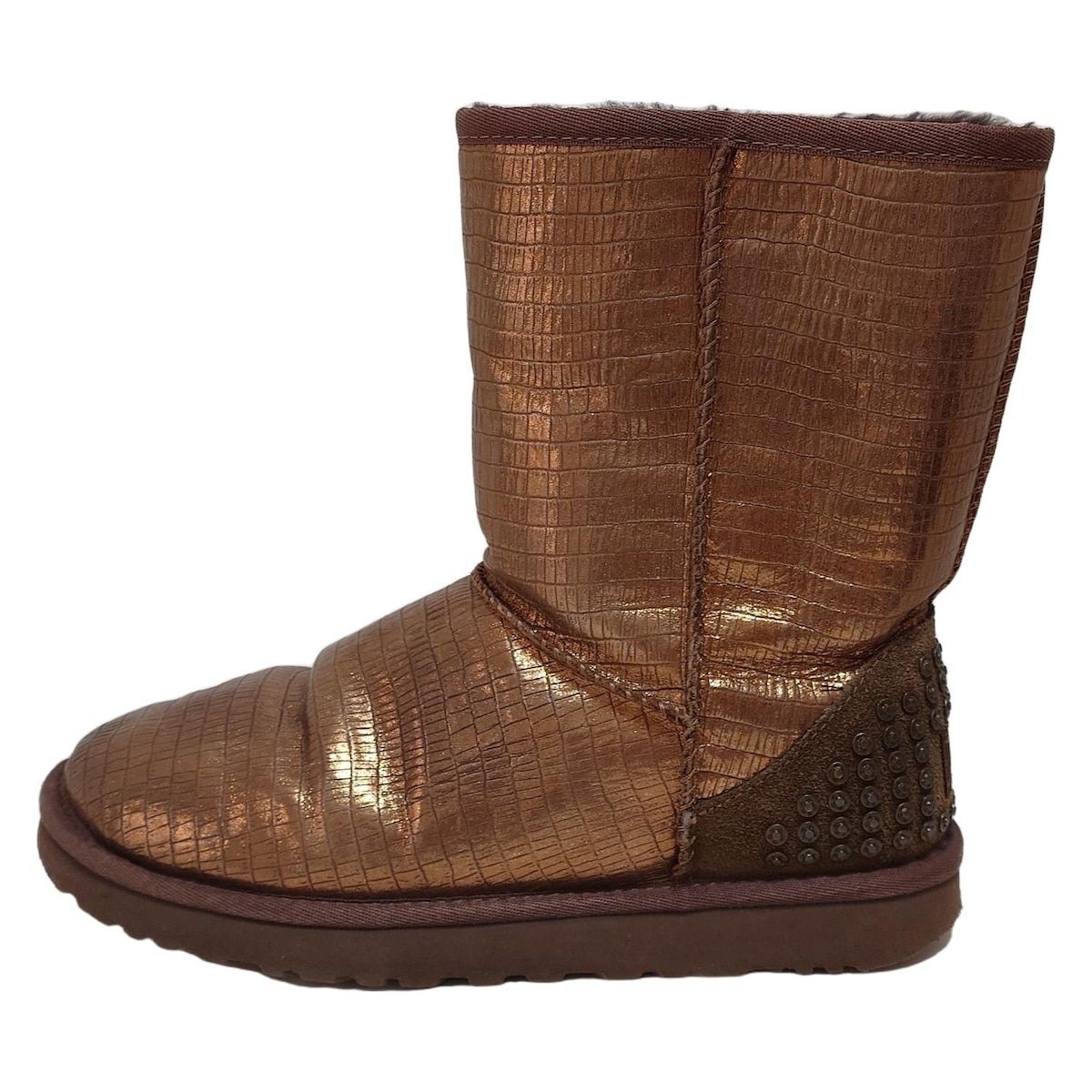 UGG　24ｃｍ ムートンブーツ ブラウン　　ブーツ 中古・古着通販】UGG (アグ) 厚底ムートンブーツ ブラウン サイズ:24cm