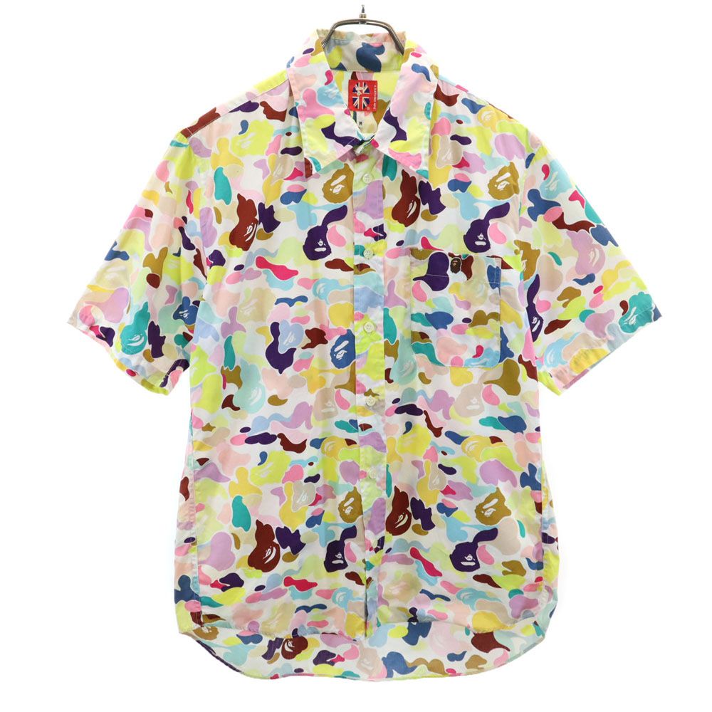 アベイシングエイプ 総柄 半袖 シャツ M A BATHING APE メンズ