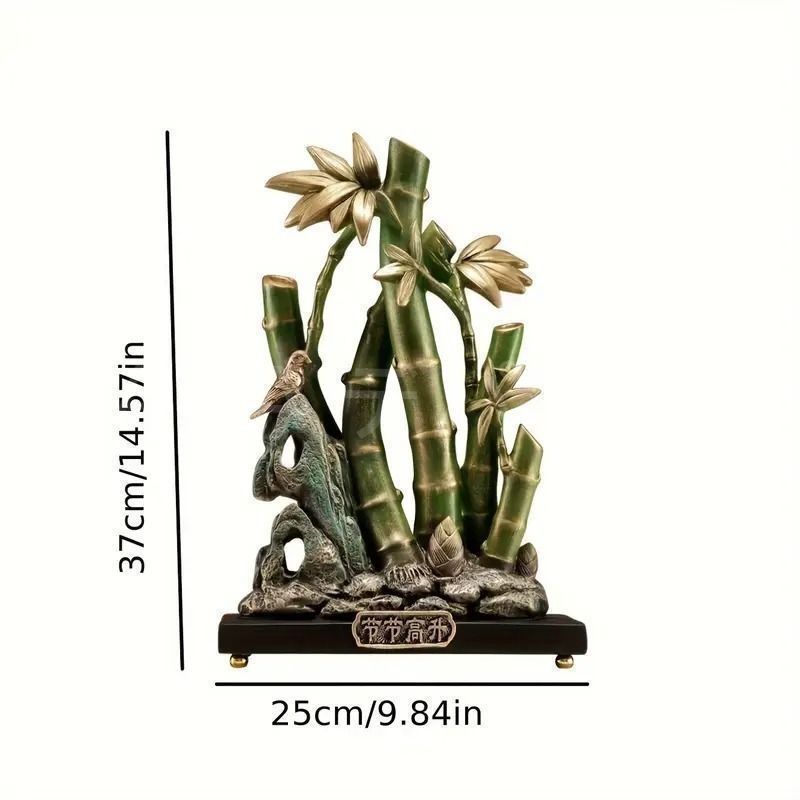 新品?未使用】 置物 装飾品 竹 バンブー 小鳥 オブジェ