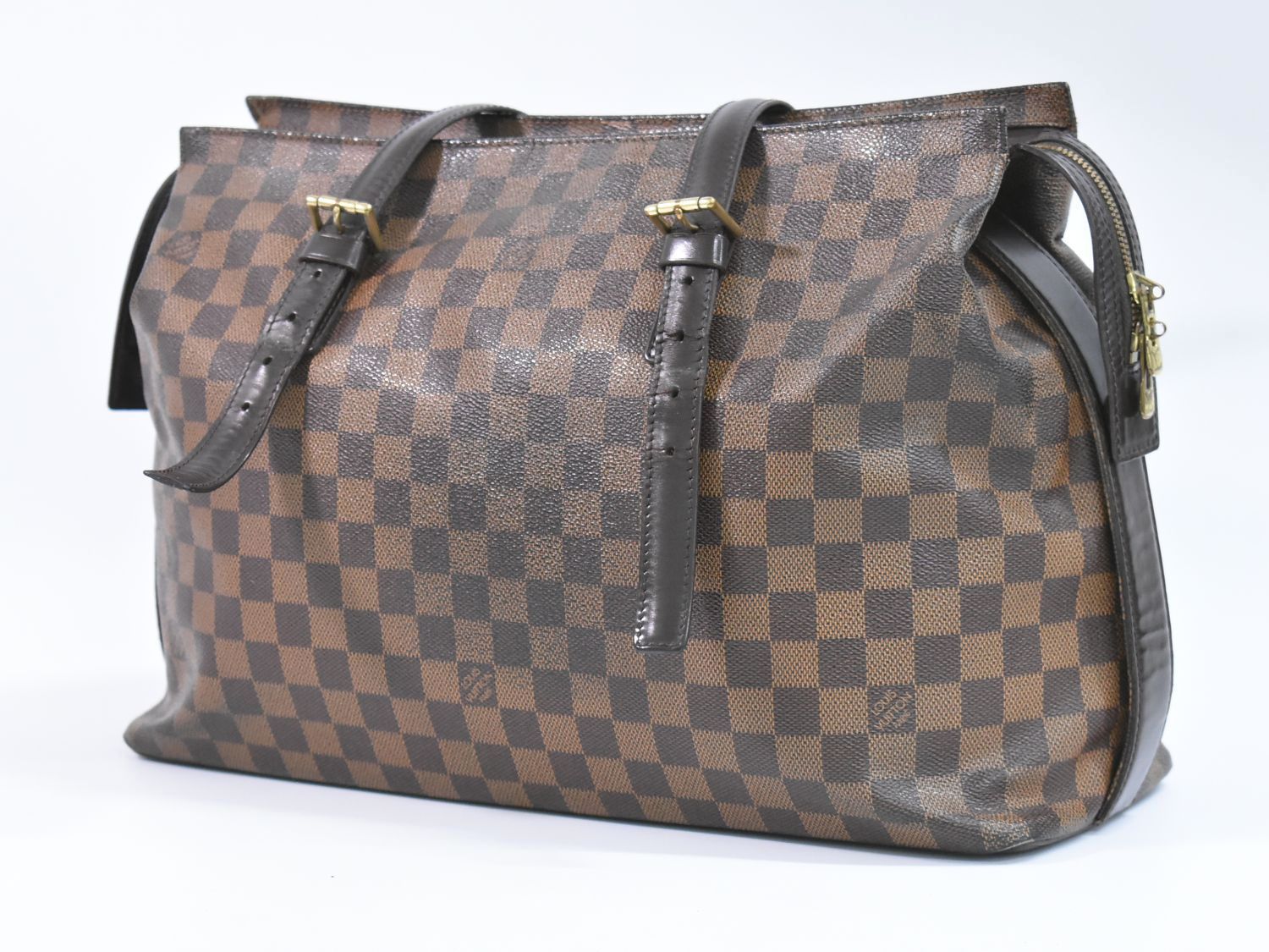 本物 ルイヴィトン LOUIS VUITTON LV チェルシー ダミエ エベヌ ...