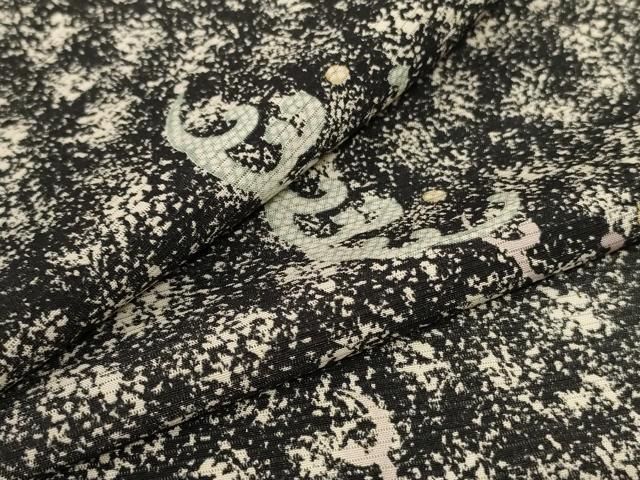 平和屋着物＊夏物 小紋 絽 立波文 正絹 AABC6925jd