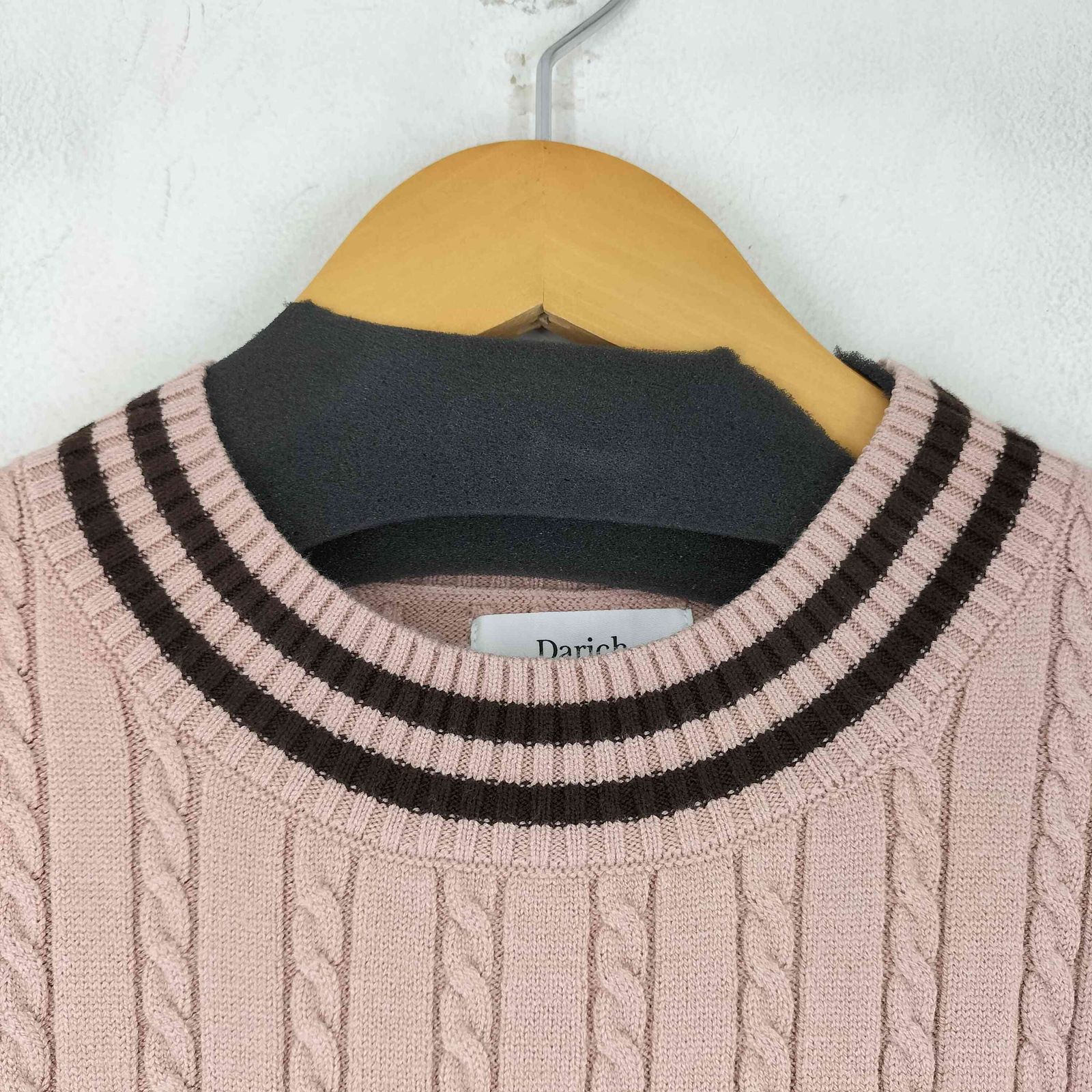 ダーリッチ Darich エンブレムケーブルニットミニワンピース