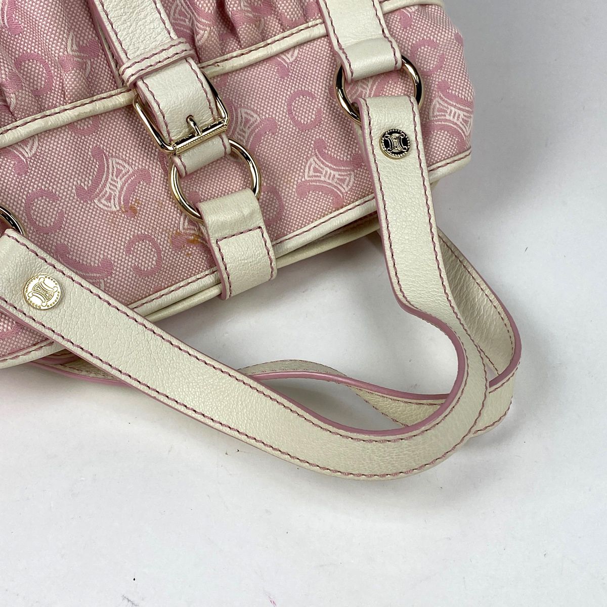 セリーヌ CELINE マカダム クォーツ ピンク文字盤 K 【希少品】 セリーヌ CELINE マカダム クォーツ ピンク文字盤