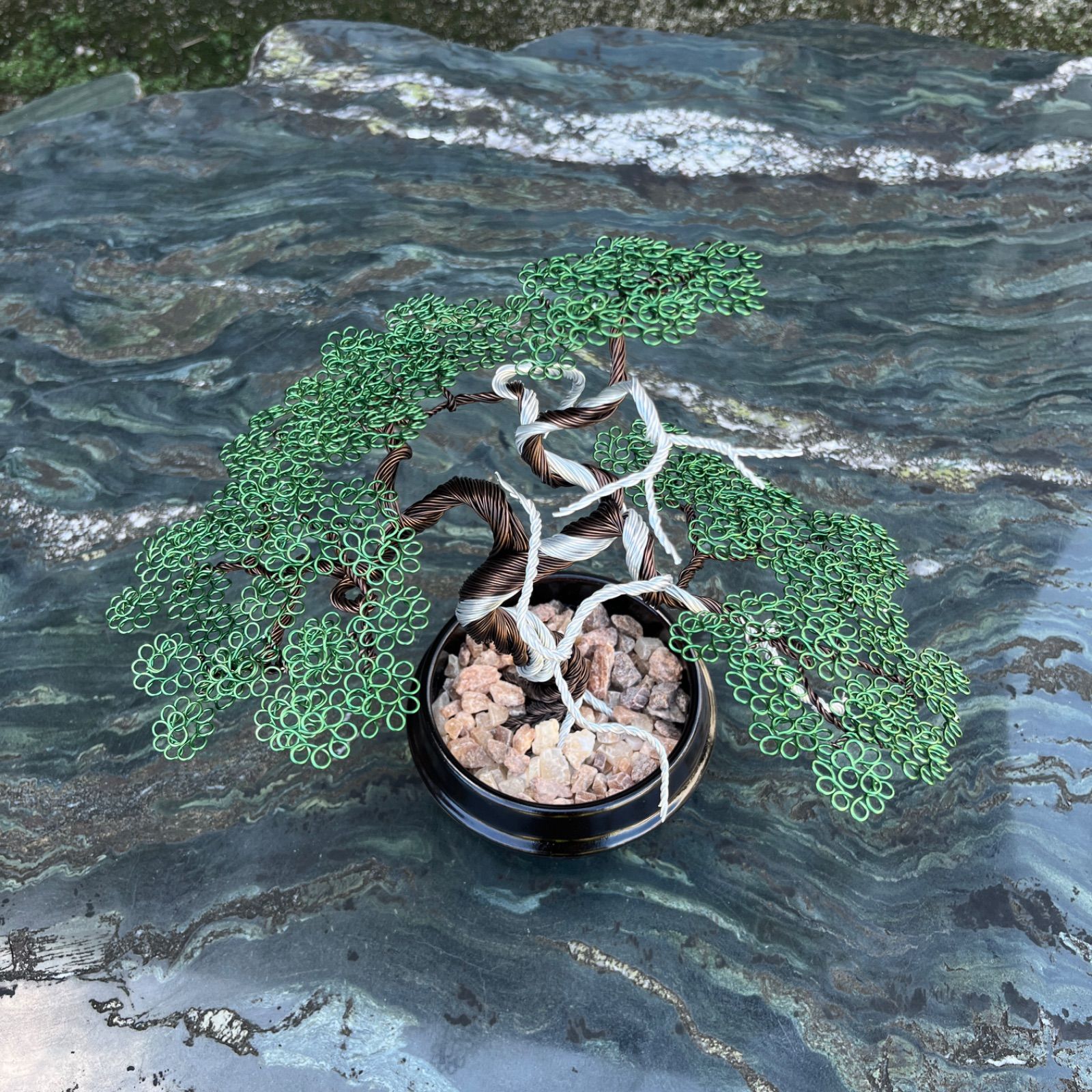 ワイヤーアート 盆栽 真柏風 Bonsai シンパク Wire art Juniperus