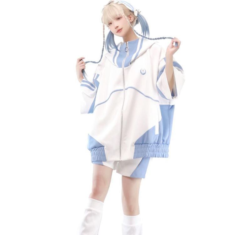 天使界隈　サブカル系　ワイピース　原宿　水色 セットアップ 水色界隈 天使界隈 サブカル 服 量産型 地雷系