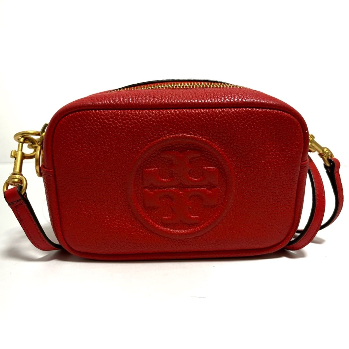 TORY BURCH(トリーバーチ) ショルダーバッグ美品 - レッド ミニバッグ レザー - メルカリ