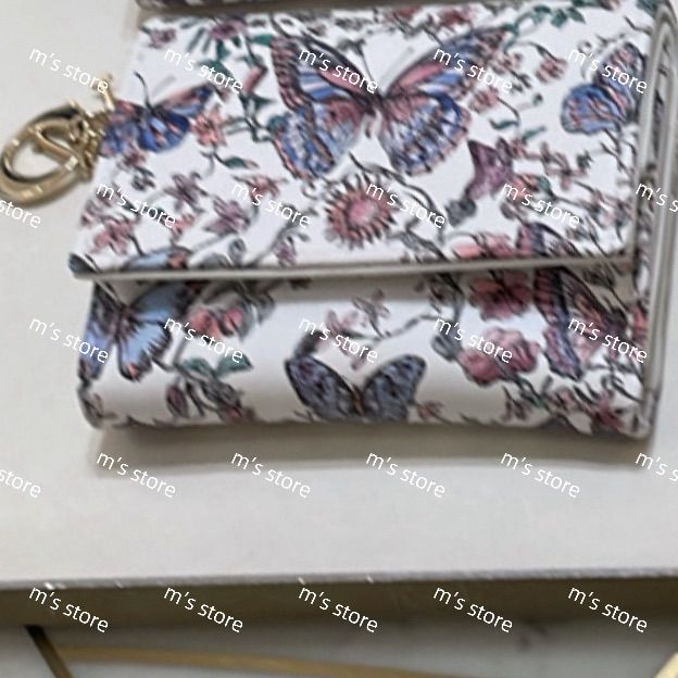 新品 Christian Dior ディオール Lady Dior Lotus ウォレット
