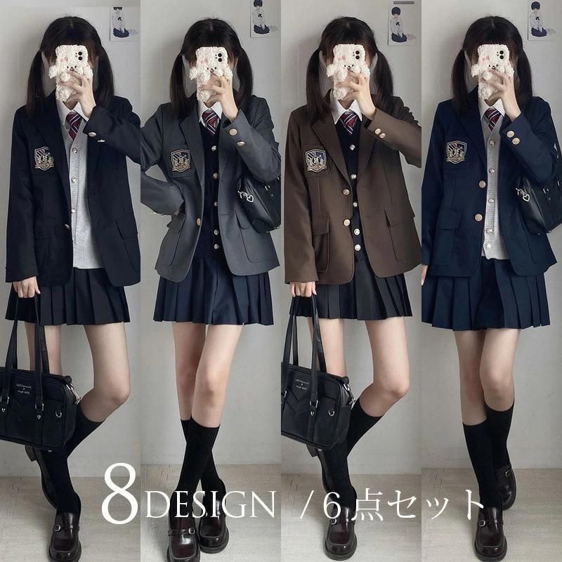 卒業式 スーツ 女の子 6点セット 小学校女子 小学生 入学式 スーツ 学校制服 JK 制服 ブレザー フォーマルスーツ スクール 子供スーツ 女の子スーツ 中学生 高校guoqing02