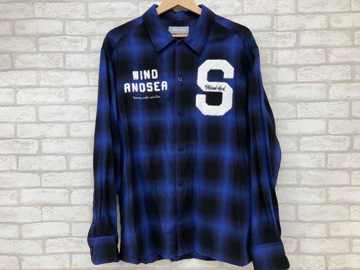 WIND AND BE YOUTH -S-Plaid Shirt WDS-BYT-RS-05 ウィンダンシー 長袖