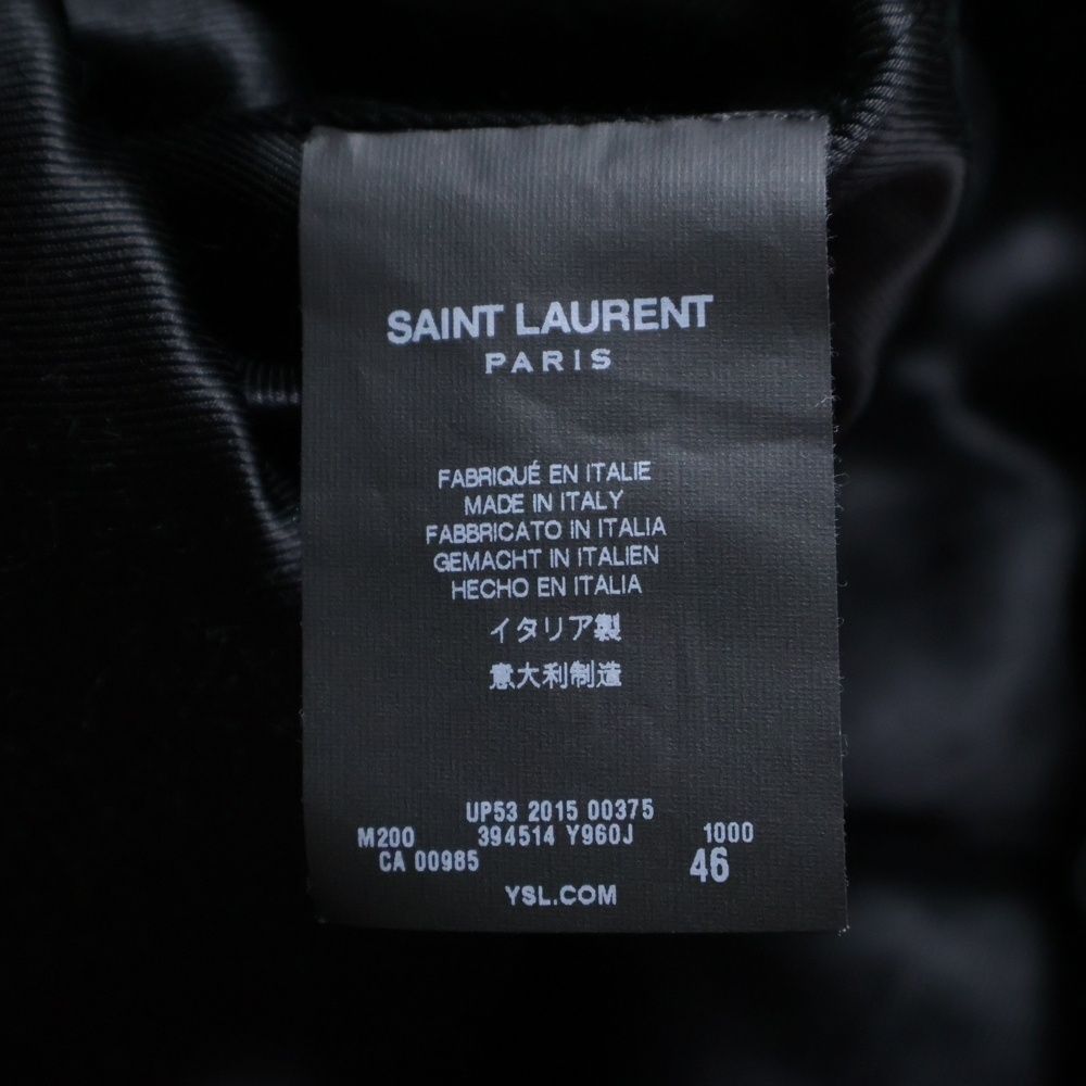 SAINT LAURENT PARIS サンローランパリ 15AW エディ期 ウール ピーコート ブラック 394514 Y960J KANDAIZUMI_COM