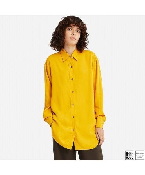 UNIQLO U ユニクロユー ドレープツイルシャツ チュニック