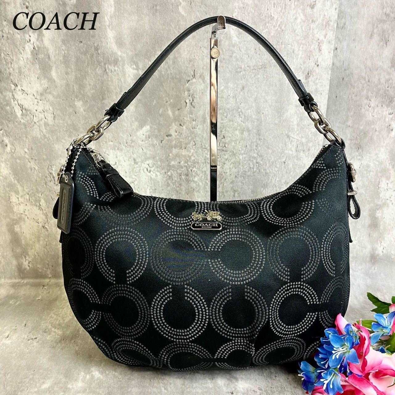 美品‼️ 馬車柄 刺繍柄 COACH コーチ ショルダーバッグ ポシェット