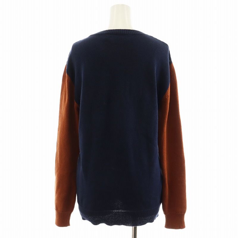 マルニ MARNI 22SS ニット セーター 長袖 ロゴ コットン 40 マルチ 