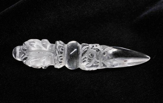 ヒマラヤ水晶 プルパ 金剛杭 大 (77mm) 23g 天然水晶 チベット法具