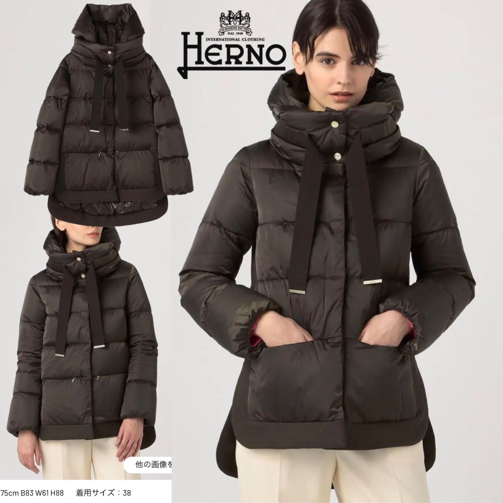 HERNO ヘルノ パーカ ジャケット SATIN & CITY GLAMOUR