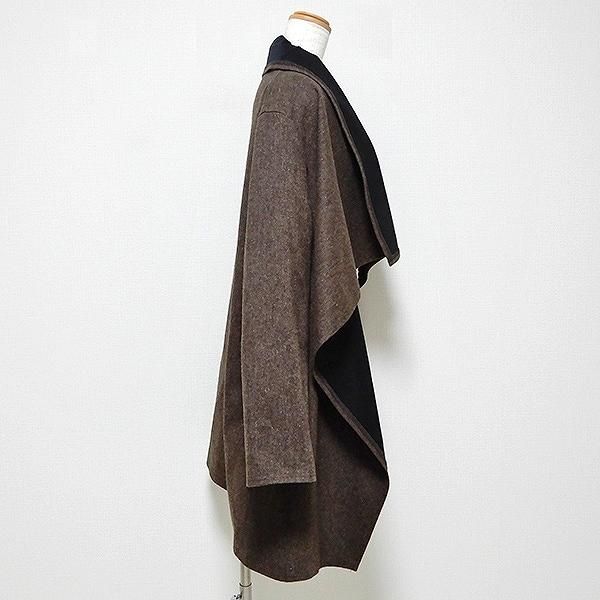 美品、慈雨、ジウ、センソユニコ、ウール、変形、ショートコート wnc ジウセンソユニコ 慈雨 Sensounico コート 変形 長袖 40 茶系