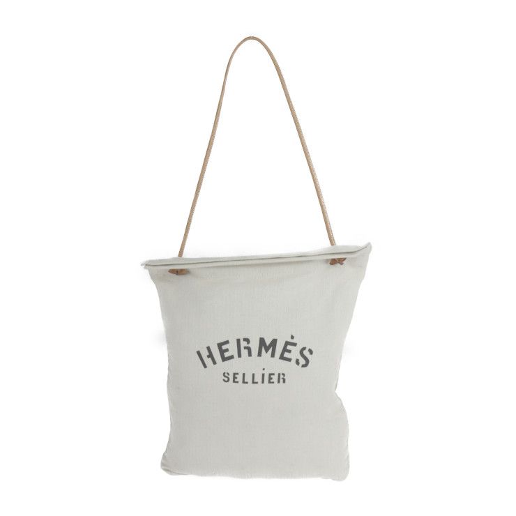 HERMES エルメス アリーヌ GM ショルダーバッグ コットンキャンバス