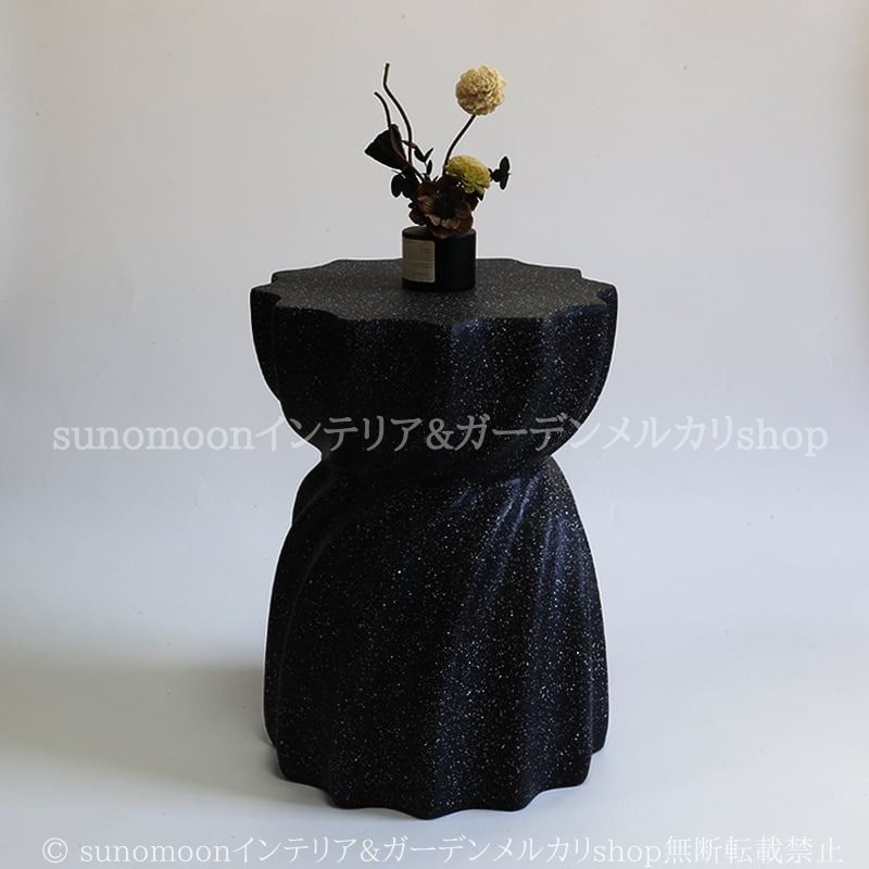 サイドテーブル ピン ドット モダン 夜空 おしゃれ かわいい インテリア 北欧 韓国風 コンパクト コーヒーテーブル リビング ブラック 黒