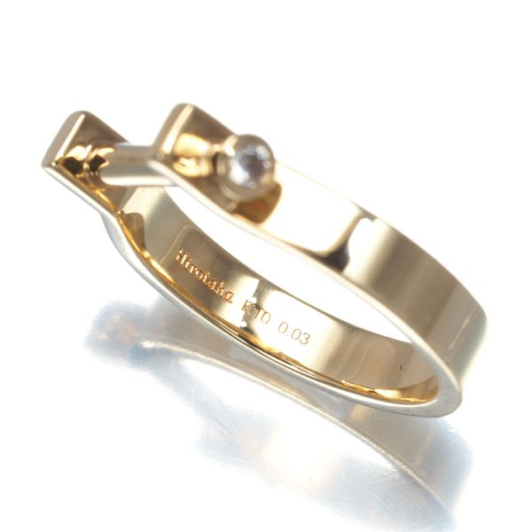 ヒロタカ リング ブラック&クリア ダイヤ ダイヤモンド 0.03ct  