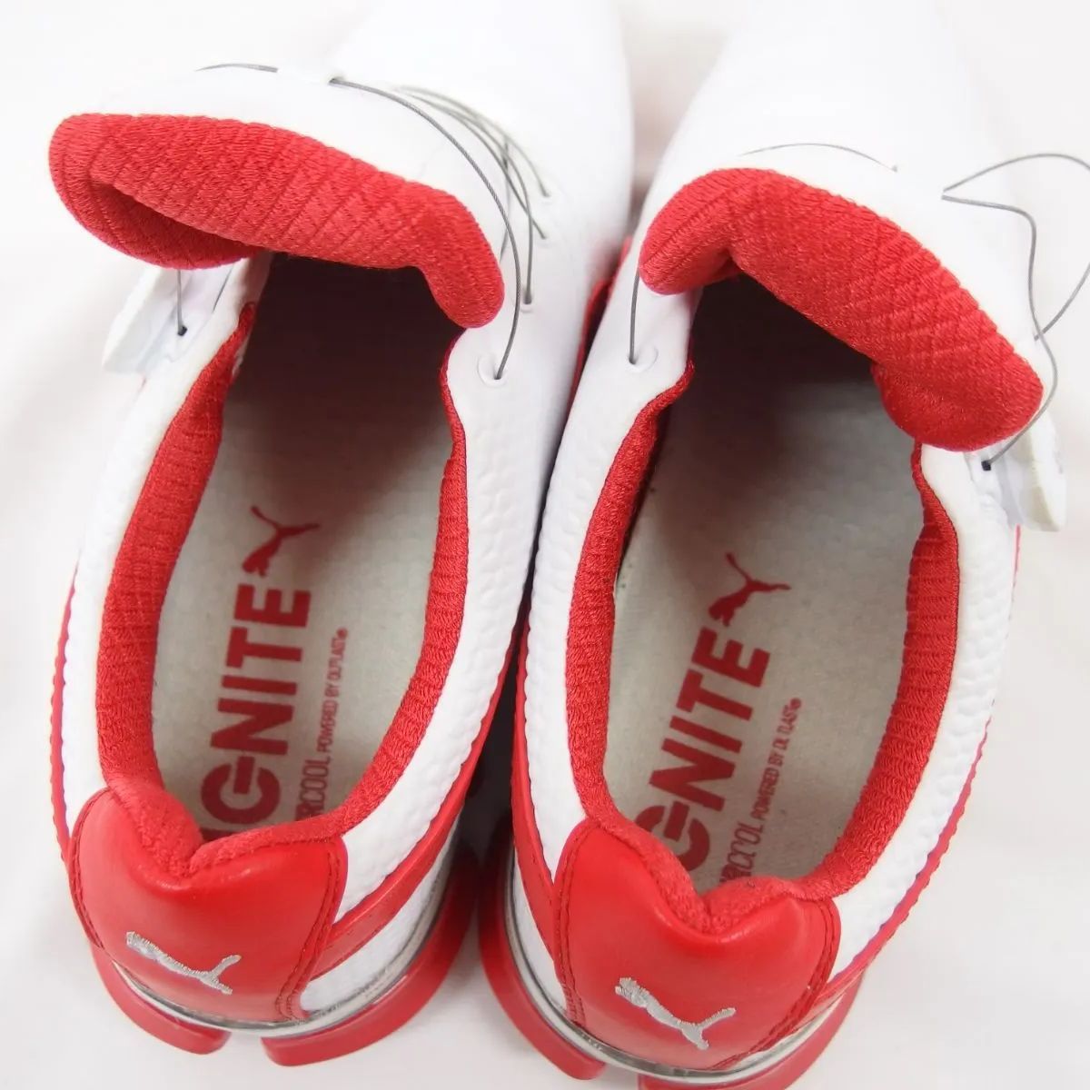 新品未使用 PUMA ゴルフシューズ PUMA ゴルフシューズ 26cm 工具付 18865703 ホワイト＆レッド
