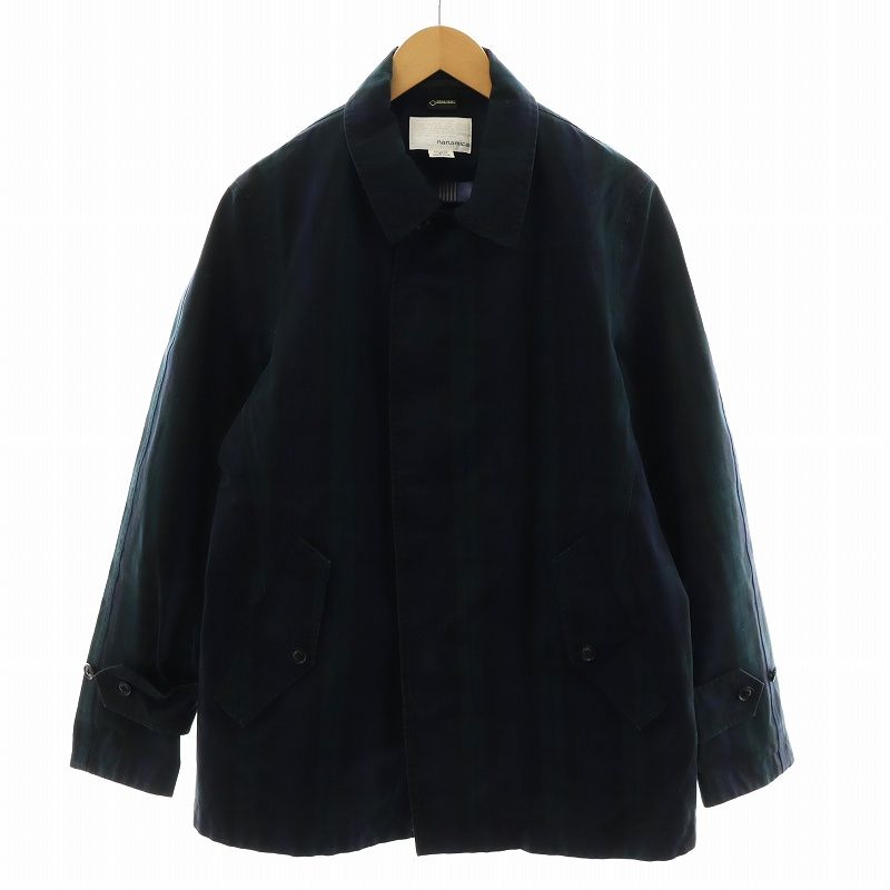 ナナミカ nanamica GORE-TEX ブラックウォッチ ジャケット チェック柄 M 紺 ネイビー 緑 グリーン /AN43