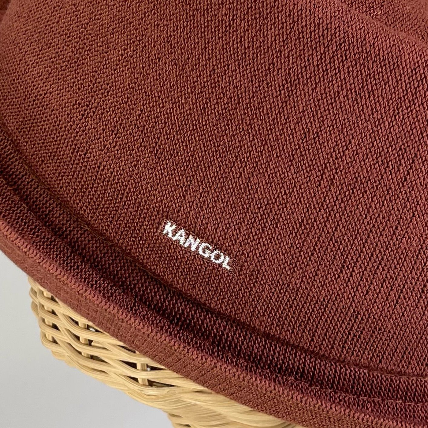 セール対象！ KANGOL ポークパイハット 竹繊維 ストローハット Brown L