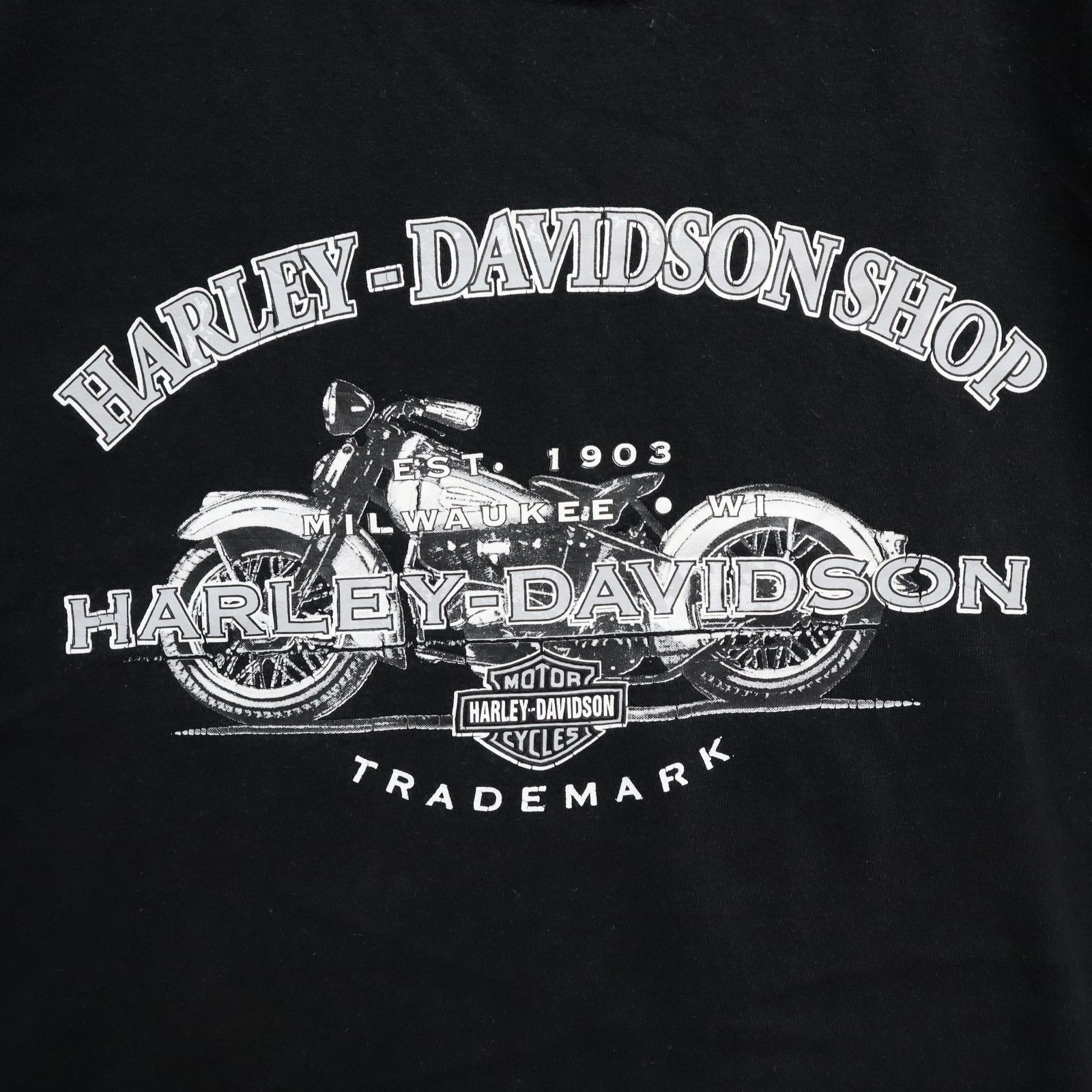 メンズXXL 【A品】 90s 00sメキシコ製 HARLEY DAVIDSON ハーレーダビッドソン Tシャツ 半袖 バイク プリント 無地  ブラック 黒 厚手 ヘビーウェイト 春夏 ヴィンテージ USA古着 K1b535 - メルカリ