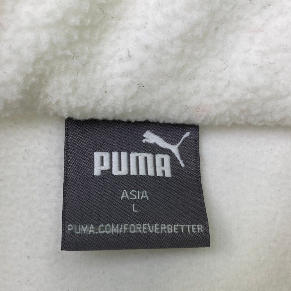 サイズ：L PUMA GOLF プーマゴルフ フリースジャケット ホワイト系