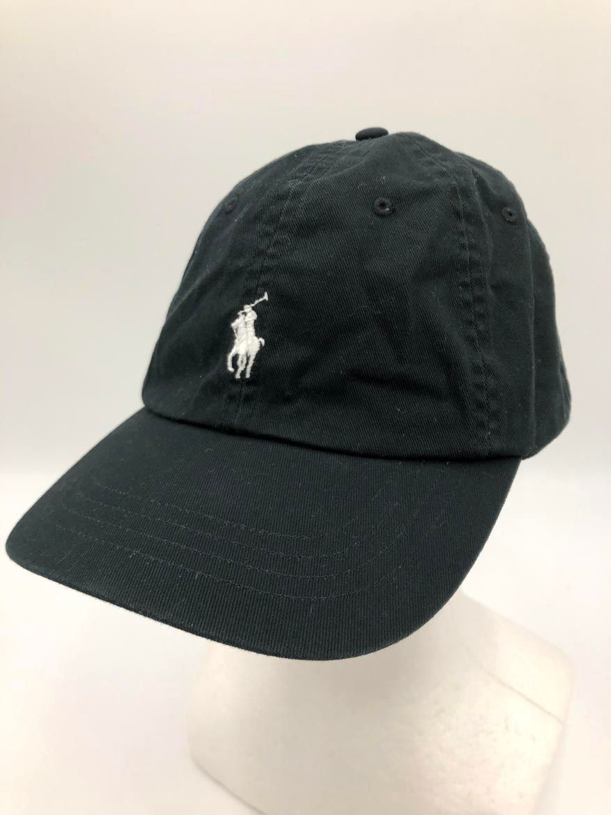 POLO RALPH LAUREN ポロ ラルフローレン ワンポイント刺 ベースボール キャップ sizeONE(59cm)/黒  メンズ