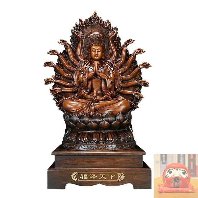 仏像　菩薩　観音　開運　癒し 千手観音 菩薩 像 黄金 ブロンズ 観音 女神 仏教 開運 恋愛運