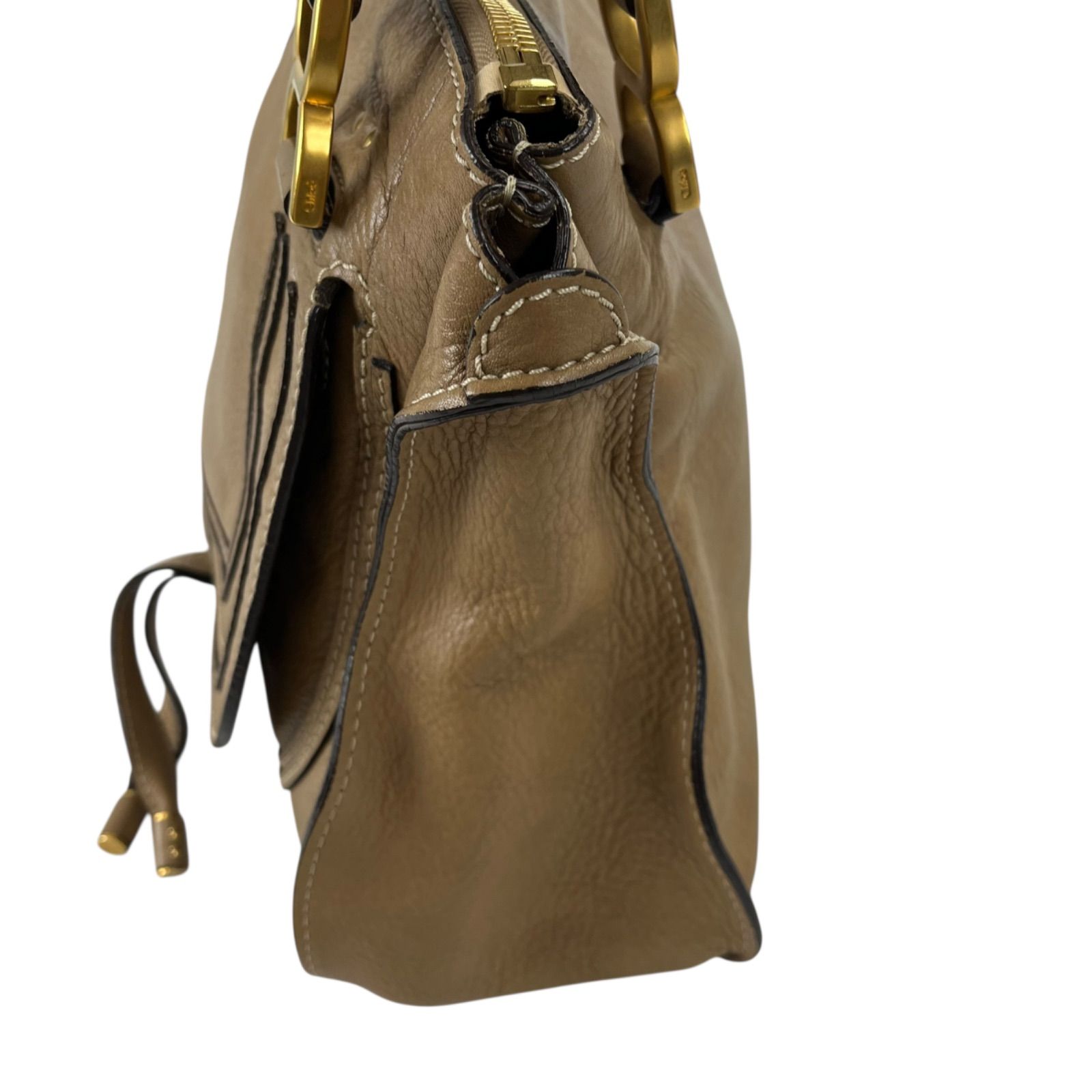 ○美品 クロエ Chloe マーシー レザー ハンド、トート バッグ カバン 