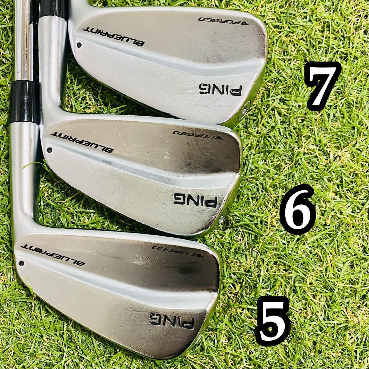 【良品】ピン ブループリント 黒ドット メンズアイアンセット 6本 S 良品】ピン ブループリント 黒ドット メンズアイアンセット 6本