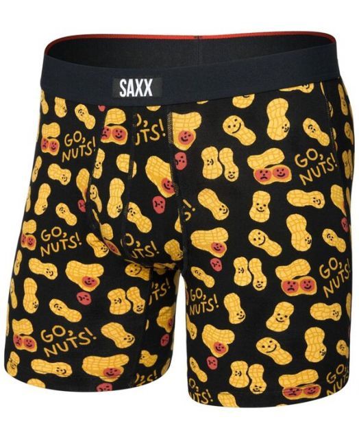 送料無料 サックス メンズ ボクサーパンツ アンダーウェア Men s Vibe Xtra Slim-Fit Printed Boxer Briefs Go Nuts-black