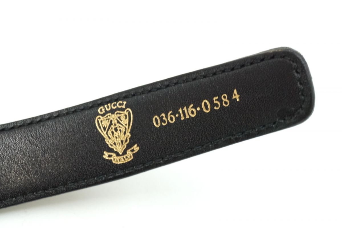 オールド グッチ ヴィンテージ バックル ベルト 036 116 0584 インター